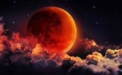 Occult blood red moon